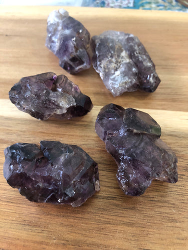 Large Amethyst Specimen pack of 5 ~ Expansion, Release, Clearing, Freedom, Possibility & Divine Wisdom (#6)