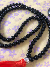 Clearing, alchemy Black Obsidian meditation mala bead necklace