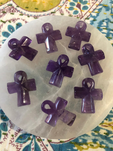 Mini Amethyst Ankh ~ key to the Universe, flow & breath of life