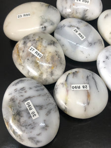 Merlinite | Dendrite Opal Palmstones ~ magic, abundance, intuition, past life recall, elemental & dimensional connections (#22-30)