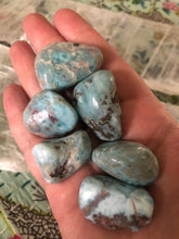 Larimar Tumbles ~ divine feminine within, energy of the sea & sky & balances fire & water energies, serenity & relaxation & universal love