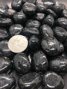 Nuummite Tumbles ~ sorcerer’s stone, clairvoyance, intuition, energy clearing, grounding & empowering