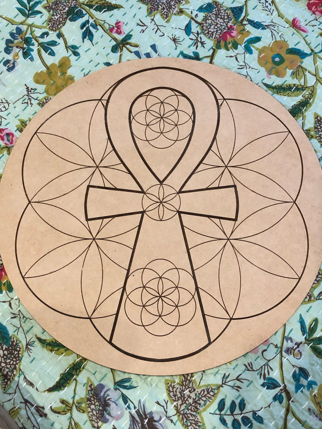 Crystal grid, 30cm ~ The Ankh (the breath of life & eternal flow of life)