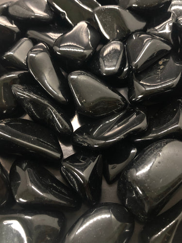 Black Tourmaline Polished Tumbles (large) ~ energy cleansing, balance & grounding