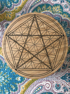 Bamboo Crystal grid, 30cm ~ Freedom Symbol (living in Grace & Acceptance)