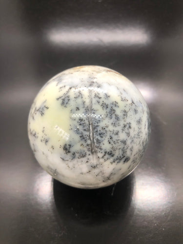 Merlinite | Dendrite Opal Sphere (6cm diameter) ~ magic, abundance, intuition, past life recall, elemental & dimensional connections (#7)