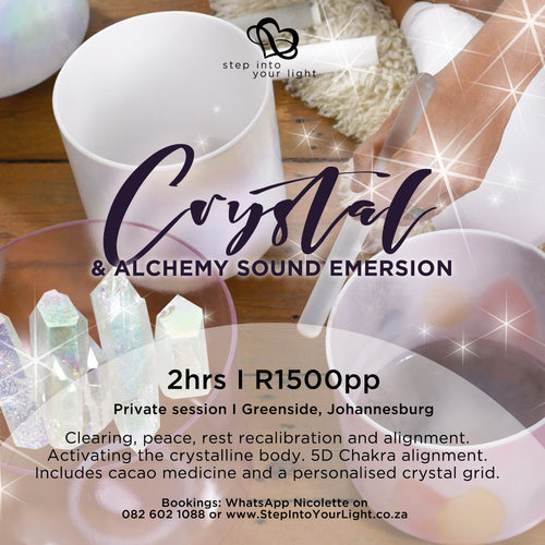 Crystal & Alchemy Sound Emersion, private session 2 hours